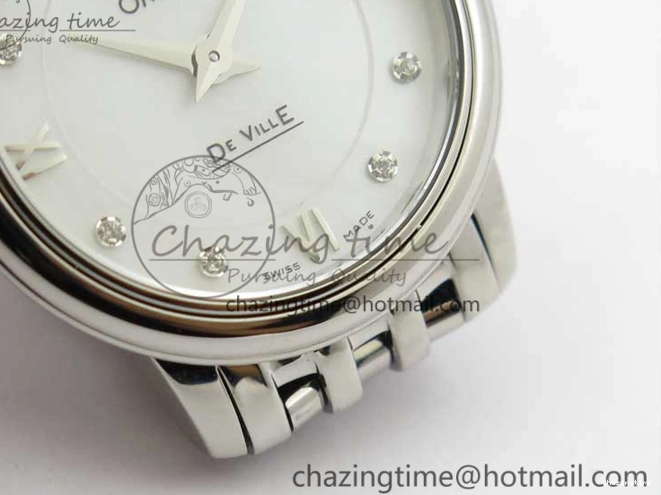 0425 De Ville Prestige Quartz 27.4 mm SS ZF 1:1 Best Edition White Dial on SS Bracelet Jap Quartz Practical 7905